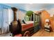 Train themed bedroom with custom-built train bed and themed mural at 8900 Candy Palm Rd, Kissimmee, FL 34747