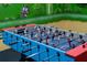 Close-up of a foosball table, offering endless entertainment for all ages at 8900 Candy Palm Rd, Kissimmee, FL 34747