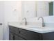 Modern bathroom featuring a double sink vanity with quartz countertop at 16893 Sw 17Th Ter, Ocala, FL 34473