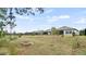 Green backyard with an iron fence providing privacy and space for outdoor activities, ideal for pets or play at 2116 Limestone Trl, Kissimmee, FL 34747