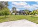 Lush backyard with screened-in pool and ample green space for outdoor activities at 2831 Orange Haven Way, Kissimmee, FL 34746