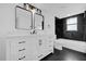 Modern bathroom with a black marble shower at 4835 Bennington Pl, Orlando, FL 32808