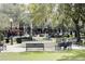Charming park scene with lush greenery, benches, and a serene water fountain, perfect for relaxation and socializing at 726 N Pennsylvania Ave, Winter Park, FL 32789