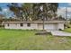 Charming single-story home with a lush green lawn, featuring a driveway, a large palm tree, and a welcoming entrance at 1750 E Welch Rd, Apopka, FL 32712