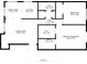 Detailed floor plan showcasing layout with dimensions for living room, bedrooms, kitchen, and baths at 1913 Woodcrest Dr # B, Winter Park, FL 32792