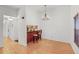 Dining area with a bar counter and chandelier lighting at 2106 Northlake Dr # 2106, Sanford, FL 32773