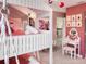 Pink-themed room with bunk bed, vanity, and 'Princess' themed decor at 2904 Penelope Loop, Kissimmee, FL 34746