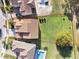 Aerial view of a property highlighting the backyard size and fence line at 10912 Mobberley Cir, Orlando, FL 32832