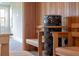 The sauna has wooden benches and a heater at 10912 Mobberley Cir, Orlando, FL 32832