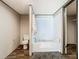 A cozy bathroom featuring a tub-shower combo, toilet, and modern fixtures at 1510 Oak Ln, Casselberry, FL 32707