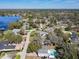 Stunning aerial view of a lakeside community with lush greenery and well-maintained homes at 215 Nob Hill Cir, Longwood, FL 32779