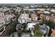 An elevated view highlighting the neighborhood with mature trees and various architectural styles at 229 Alexander Pl, Winter Park, FL 32789