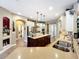 Spacious kitchen with a center island and stainless steel appliances at 2805 Ponkan Meadow Dr, Apopka, FL 32712