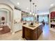Kitchen with center island, stainless steel appliances, and an open layout at 2805 Ponkan Meadow Dr, Apopka, FL 32712