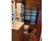 Bathroom has a single sink vanity, toilet and a window for natural light at 5323 Alcom Dr, Orlando, FL 32812