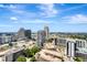 Expansive aerial view showcasing a vibrant cityscape with modern buildings and clear blue skies at 101 S Eola Dr # 1001, Orlando, FL 32801