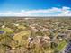 Wide aerial view features houses and trees that create a tranquil, suburban setting at 1121 Magnolia Blossom Ct, Apopka, FL 32712