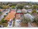 Aerial view of the home and surrounding neighborhood featuring mature trees at 1201 City Park Ave, Orlando, FL 32808