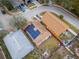 Aerial view of neighborhood homes, showing rooftops, yards and street views at 1201 City Park Ave, Orlando, FL 32808