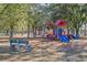 Colorful playground with slides, climbing structures, and shaded seating areas for Gathering fun at 1546 Park Leah Cir, Apopka, FL 32712