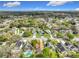 Expansive aerial view of a suburban neighborhood with lush trees, well-kept lawns, and various architectural home styles at 2229 Churchill Downs Cir, Orlando, FL 32825