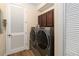 Well-equipped laundry room with modern appliances, storage cabinets, and functional design at 2865 Eastham Ln, Kissimmee, FL 34741