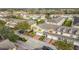 Aerial view of multi-Gathering community with garages, sidewalks and lush landscaping at 4820 Battaglia Blvd, St Cloud, FL 34769