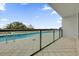 Condo balcony with pool views and tiled floor at 101 S Eola Dr # 509, Orlando, FL 32801