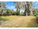 Large backyard with mature trees, offering shade and a scenic view at 144 Delespine Dr, Debary, FL 32713