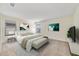 Relaxing main bedroom with a plush carpet, natural light and a stylish contemporary design at 15088 Night Heron Dr, Winter Garden, FL 34787
