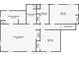 Upstairs floor plan of house showing bedrooms, bathroom, closets, and stairwell at 1701 Clouser Ave, Orlando, FL 32804