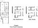 Detailed first-floor plan showcasing the layout including bedrooms, flex spaces, and optional bedroom/study at 3352 Cup Dr, Lakeland, FL 33803