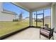 Screened in patio with outdoor seating and views of the backyard at 4484 Lions Gate Ave, Clermont, FL 34711