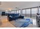 The living room has a view, ceiling fan, and a chandelier at 901 S Atlantic Ave # 5, Ormond Beach, FL 32176