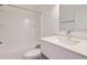 This bathroom features a shower/tub, a modern vanity with sleek fixtures, and clean lines at 1209 S Station Pl # 306, Orlando, FL 32809