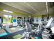 Well-lit community gym with modern exercise equipment and large windows overlooking the outdoors at 2613 Santosh Cv, Kissimmee, FL 34746