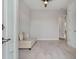 Clean bedroom design with neutral tones, carpeted floor and modern furnishings at 8852 Sperry St, Orlando, FL 32827