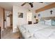Spacious main bedroom with ensuite bathroom and adjoining hallway at 145 N Halifax Ave # 211, Daytona Beach, FL 32118