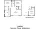 Second floor plan featuring three bedrooms, a loft, and a shared bathroom at 3171 Cup Dr, Lakeland, FL 33803