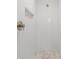 Modern walk-in shower features white tiled walls and a beautifully tiled shower floor at 4210 Shorecrest Dr, Orlando, FL 32804