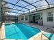A screened-in pool with outdoor seating offers the perfect retreat for relaxation and entertainment at 7709 Comrow St, Kissimmee, FL 34747