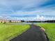 Community walking path, bench, and pond with fountain at 2946 Ashland S Ln, Kissimmee, FL 34741