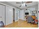 Functional office with a desk, shelving, and storage, perfect for working from home at 525 S Crystal Lake Dr, Orlando, FL 32803