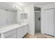 Bathroom featuring a shower and white vanity at 615 Blue Park Rd, Orange City, FL 32763