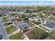 This aerial showcases the property with its fenced yard in a residential neighborhood, offering a great perspective at 8519 Rainbow Ave, Orlando, FL 32825