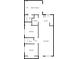 Home floor plan displaying the layout of the bedrooms, bathrooms, kitchen, and living room at 1172 Woodman Way, Orlando, FL 32818