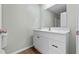 Bathroom featuring a white vanity with wood floor at 1343 Spring Lake Rd, Fruitland Park, FL 34731