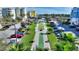 Beautiful shuffleboard court surrounded by lush landscaping and palm trees at 3 Riverwalk Dr # 506, New Smyrna Beach, FL 32169