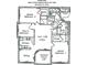 Floor plan showcasing a two-bedroom apartment layout with a kitchen, living area, and covered porch at 4849 Cypress Woods Dr # 1308, Orlando, FL 32811