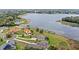 Scenic aerial view showcasing waterfront properties with lush landscapes and serene lake views at 534 Two Lakes Ln, Eustis, FL 32726